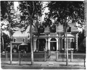Hollis Shorey's house, 1792 St. Catherine Street between Fort and Chomedey Streets. H. Shorey & Co. are listed in Lovell's Directory as Wholesale Clothing & Tweeds.