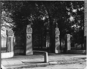 Gates to Edgehill, Montreal, QC, 1899